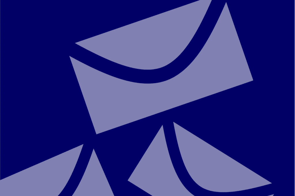 Email symbol in a envelope shape